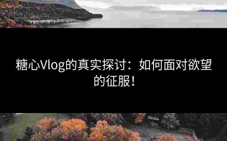 糖心Vlog的真实探讨：如何面对欲望的征服！